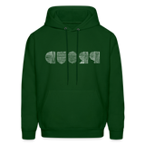 PROUD in Scratched Lines - Adult Hoodie - forest green