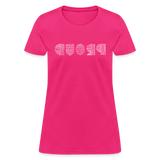 PROUD in Scratched Lines - Women's Shirt - fuchsia