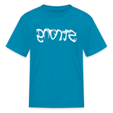 STRONG in Tribal Characters - Child's T-Shirt - turquoise