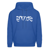 STRONG in Tribal Characters - Adult Hoodie - royal blue