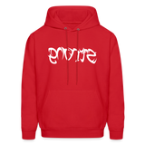 STRONG in Tribal Characters - Adult Hoodie - red