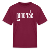 STRONG in Abstract Lines - Child's T-Shirt - burgundy