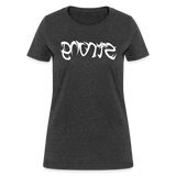 STRONG in Tribal Characters - Women's Shirt - heather black