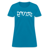 STRONG in Tribal Characters - Women's Shirt - turquoise