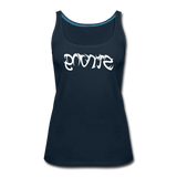STRONG in Tribal Characters - Premium Tank Top - deep navy