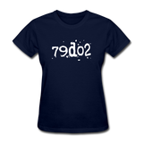 SOBER in Typed Characters - Women's Shirt - navy