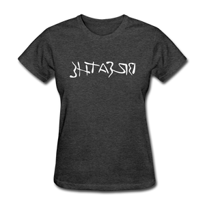 BREATHE in Ink Characters - Women's Shirt - heather black