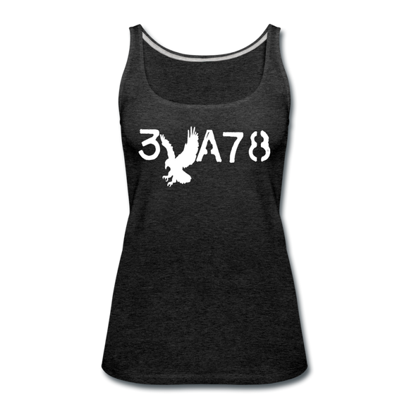 BRAVE in Stenciled Characters - Premium Tank Top - charcoal gray