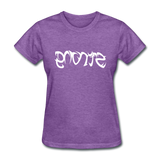 STRONG in Tribal Characters - Women's Shirt - purple heather