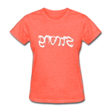 STRONG in Tribal Characters - Women's Shirt - heather coral