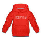 LOVED in Scratched Lines - Children's Hoodie - red