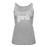 STRONG in Abstract Lines - Premium Tank Top - heather gray