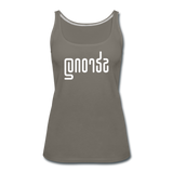 STRONG in Abstract Lines - Premium Tank Top - asphalt gray
