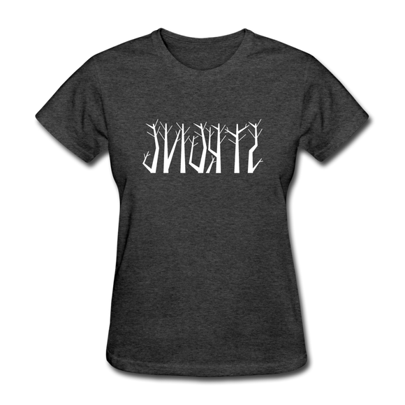 STRONG in Trees - Women's Shirt - heather black