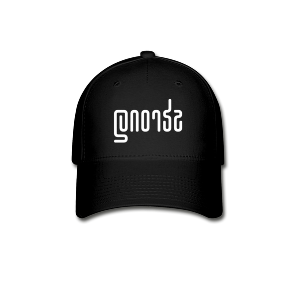 STRONG in Abstract Lines - Baseball Cap - black