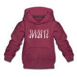 STRONG in Trees - Children's Hoodie - burgundy