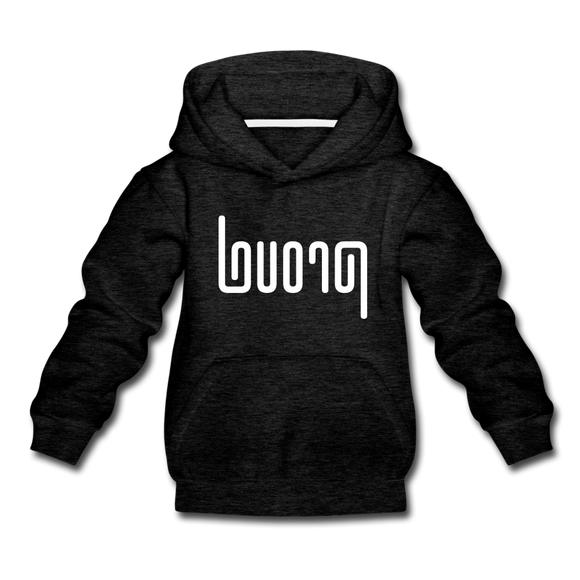 PROUD in Abstract Lines - Children's Hoodie - charcoal gray