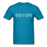 PROUD in Scratched Lines - Classic T-Shirt - turquoise