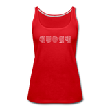 PROUD in Scratched Lines - Premium Tank Top - red