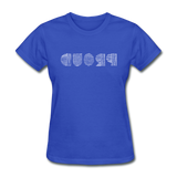 PROUD in Scratched Lines - Women's Shirt - royal blue