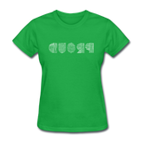 PROUD in Scratched Lines - Women's Shirt - bright green