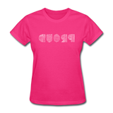 PROUD in Scratched Lines - Women's Shirt - fuchsia