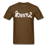 SURVIVOR in Ribbon & Writing - Classic T-Shirt - brown