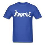 SURVIVOR in Ribbon & Writing - Classic T-Shirt - royal blue