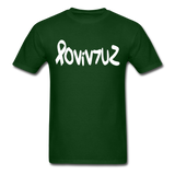 SURVIVOR in Ribbon & Writing - Classic T-Shirt - forest green