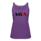 LOVED in Drawn Characters - Premium Tank Top - purple