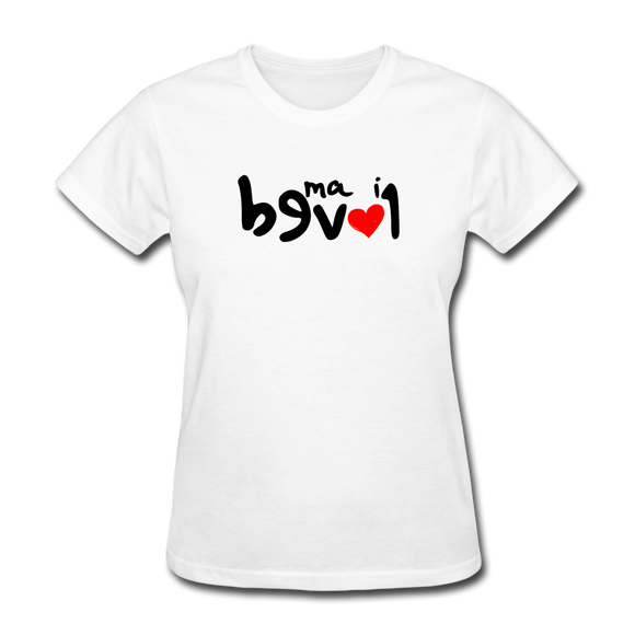 LOVED in Drawn Characters - Women's Shirt - white