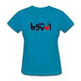 LOVED in Drawn Characters - Women's Shirt - turquoise