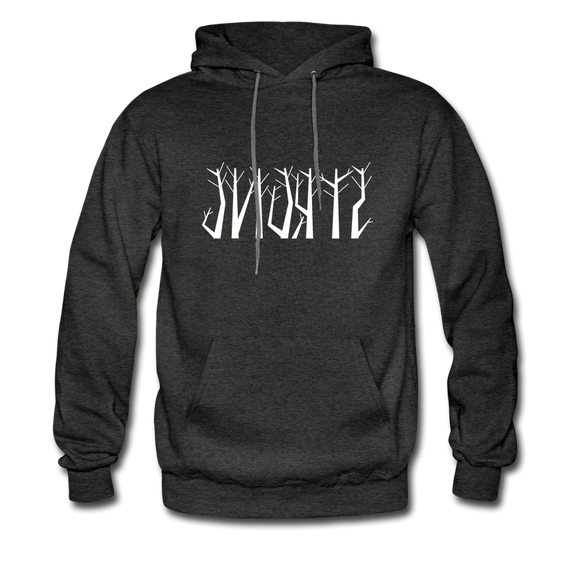 STRONG in Trees - Adult Hoodie - charcoal gray
