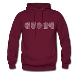 PROUD in Scratched Lines - Adult Hoodie - burgundy