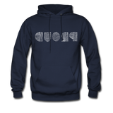 PROUD in Scratched Lines - Adult Hoodie - navy