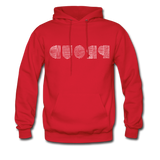 PROUD in Scratched Lines - Adult Hoodie - red