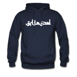 BREATHE in Abstract Characters - Adult Hoodie - navy