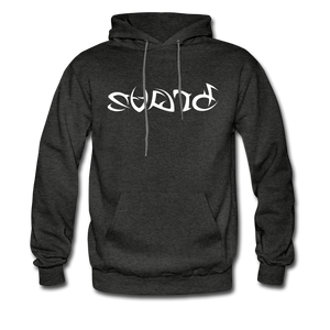 BRAVE in Tribal Characters - Adult Hoodie - charcoal gray