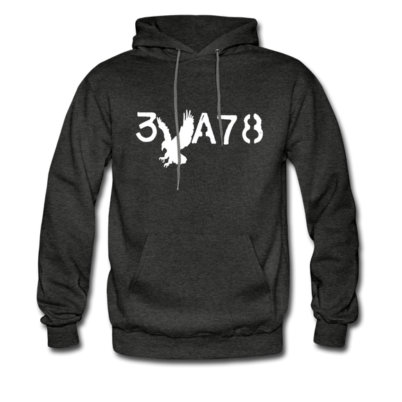 BRAVE in Stenciled Characters - Adult Hoodie - charcoal gray