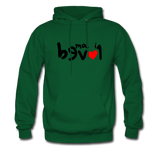 LOVED in Drawn Characters - Adult Hoodie - forest green