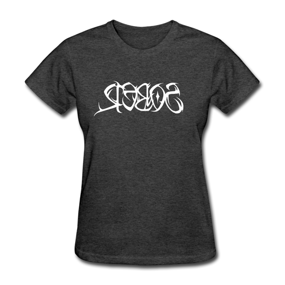 SOBER in Tribal Characters - Women's Shirt - heather black