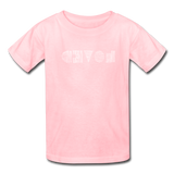 LOVED in Scratched Lines - Child's T-Shirt - pink