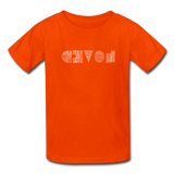 LOVED in Scratched Lines - Child's T-Shirt - orange
