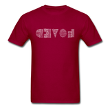 LOVED in Scratched Lines - Classic T-Shirt - dark red