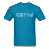 LOVED in Scratched Lines - Classic T-Shirt - turquoise