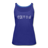 LOVED in Scratched Lines - Premium Tank Top - royal blue