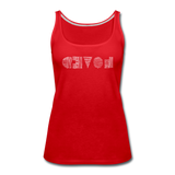 LOVED in Scratched Lines - Premium Tank Top - red