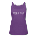 LOVED in Scratched Lines - Premium Tank Top - purple