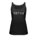 LOVED in Scratched Lines - Premium Tank Top - charcoal gray