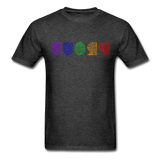 PROUD in Rainbow Scratched Lines - Classic T-Shirt - heather black